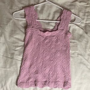 Pink Free People Love Letter Tank